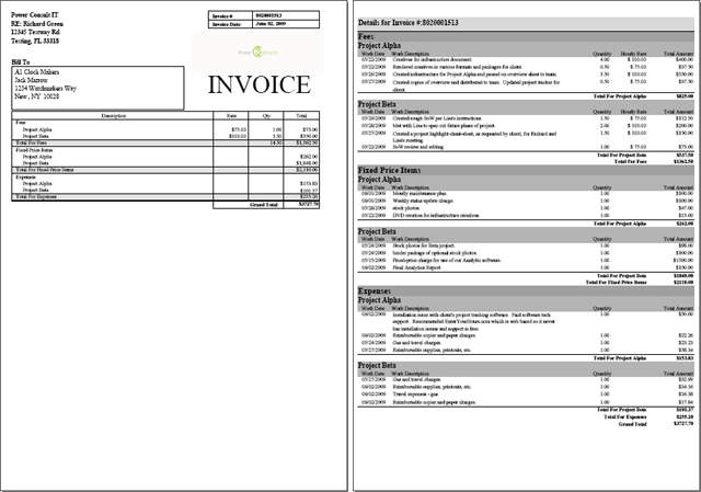 customized invoices