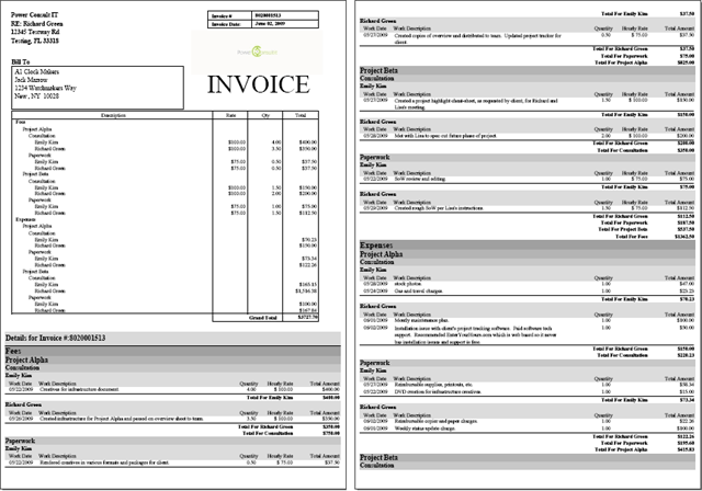print custom invoices